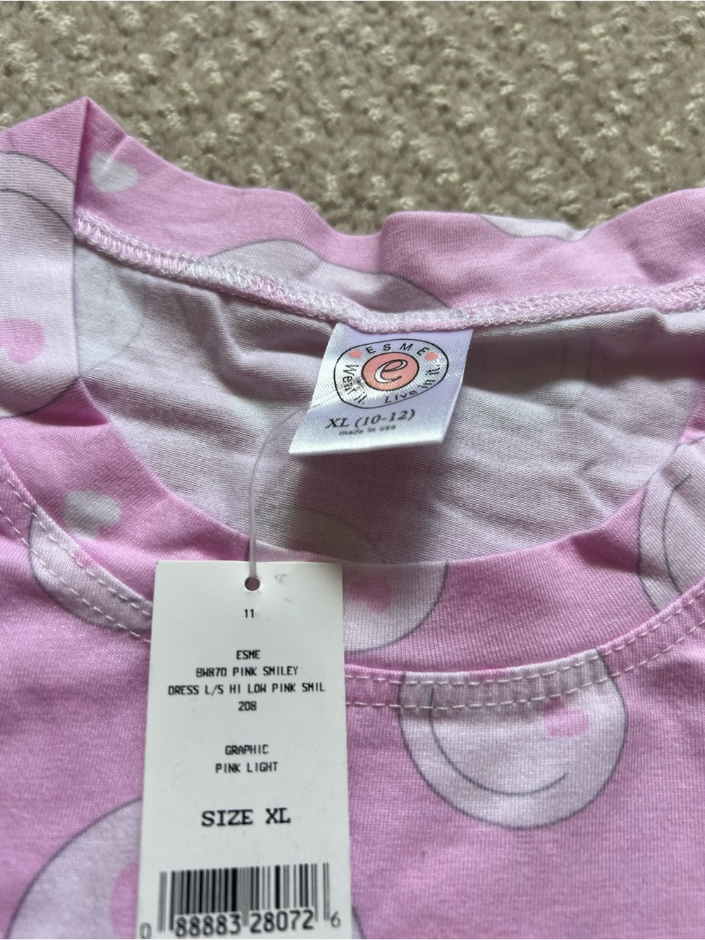 NWT Esme Smiley Face Nightgown 10/12 - Picture 3 of 3